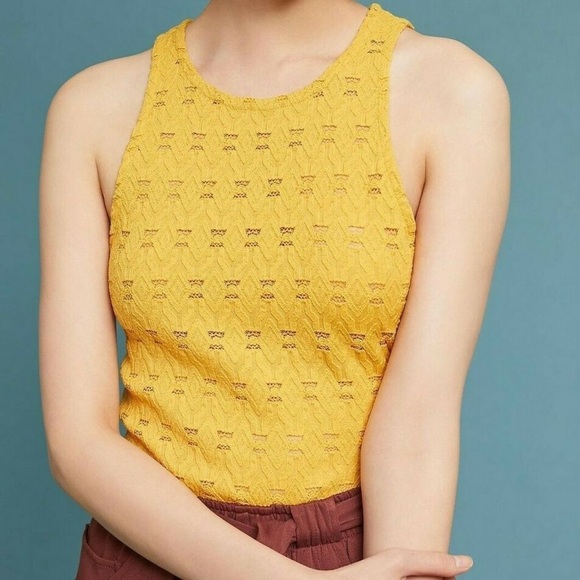 Anthropologie Tops - NWT Anthropologie gold mustard layering tank XS